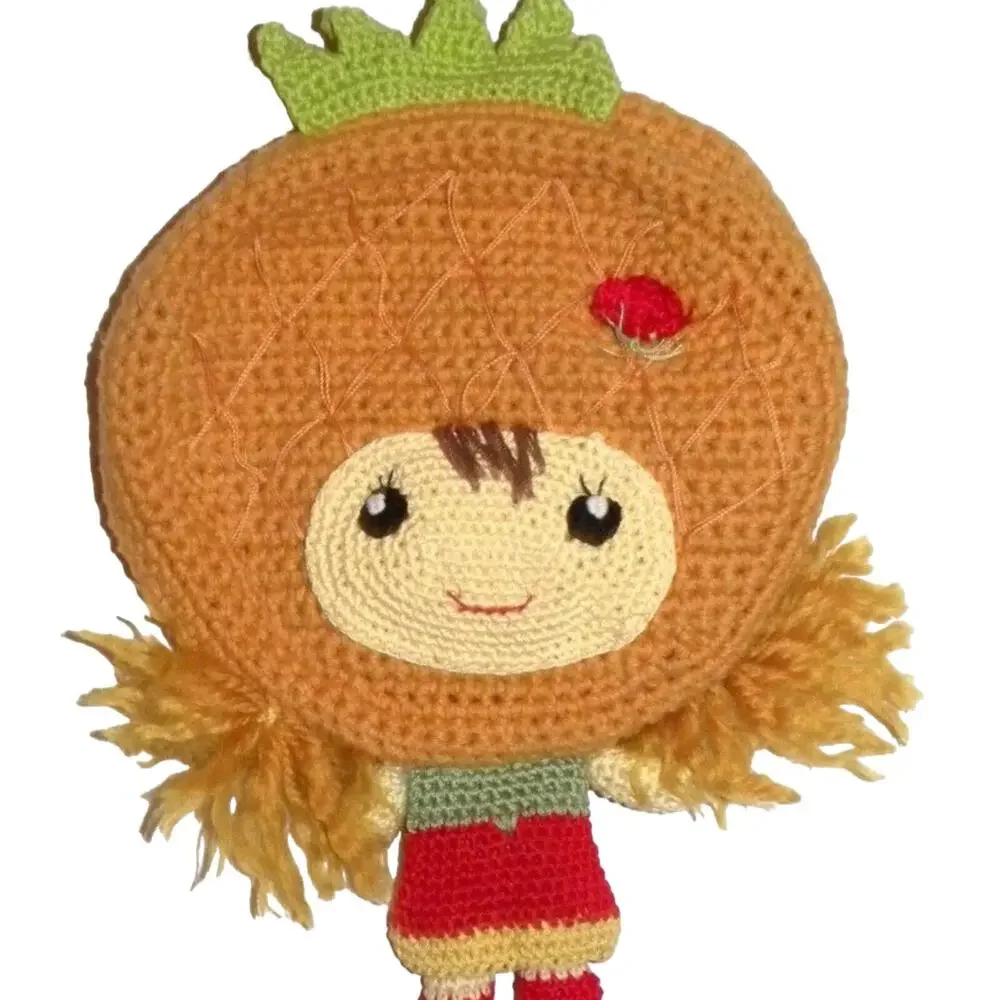 Crochet Cute Girl Change Purse Doll with Crown